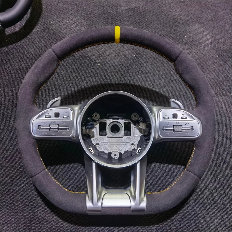 

For Mercedes-Benz AMG Models Alcantara Full Leather Matte Steering Wheel Modification
