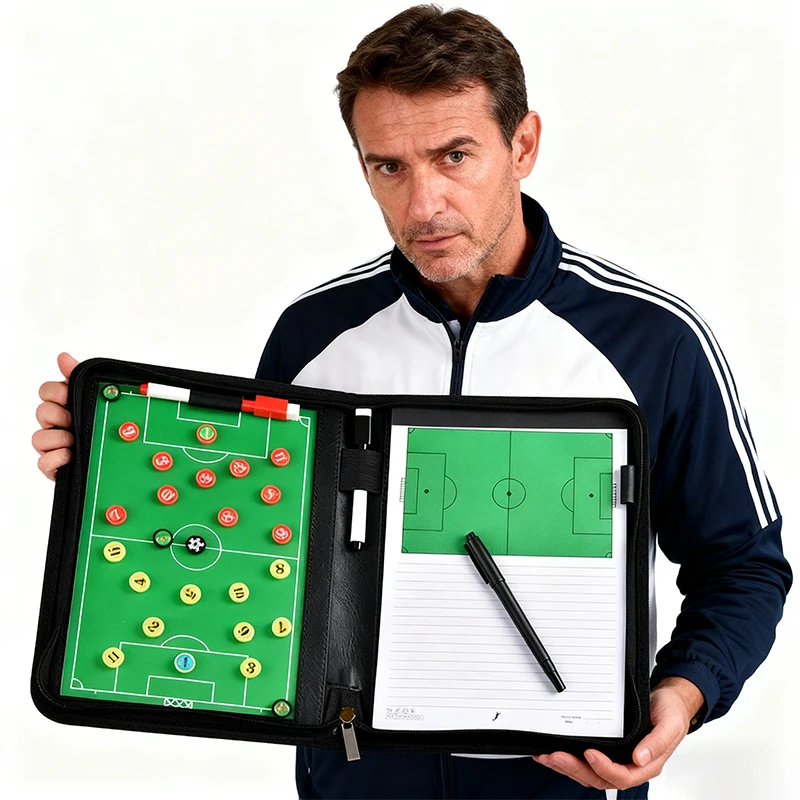 

1 Pc Soccer Tactical Board Portable Zippered Tactical Bag, Sand Table Design Referee Coach Supplies 2 Optional Styles