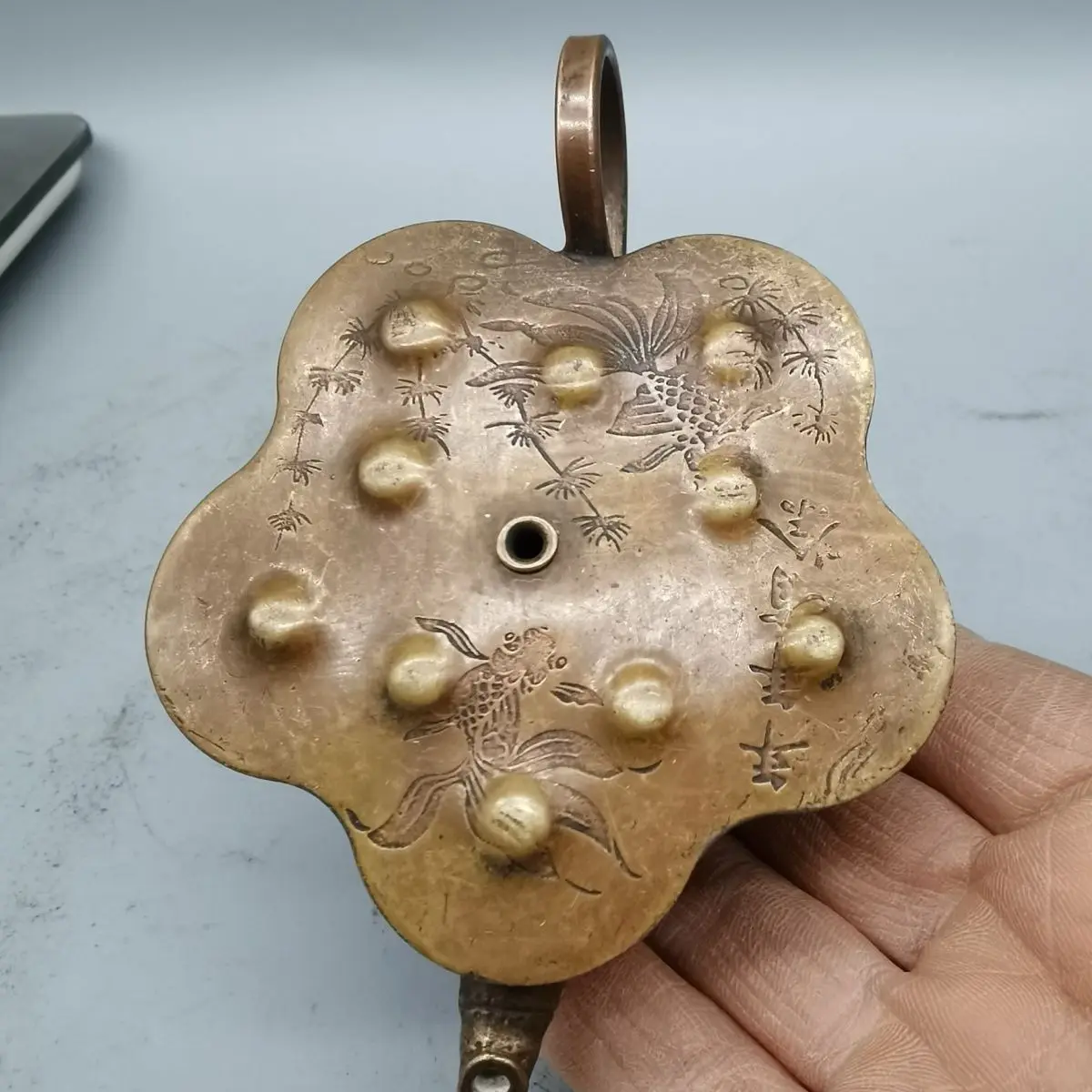 pure copper collection ornament lotus water drop ornament