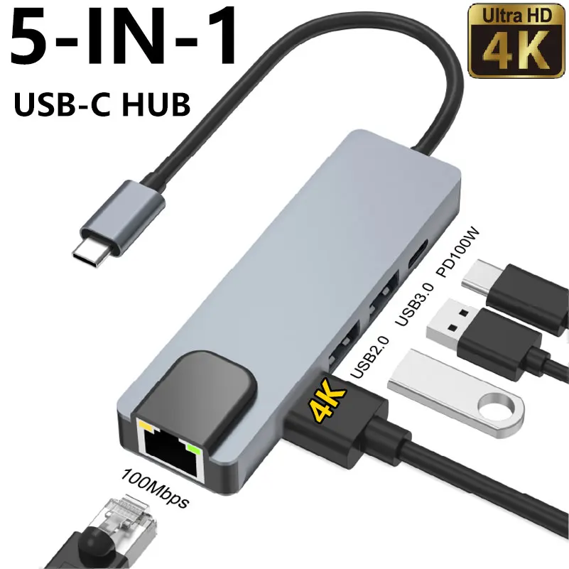 5-In-1 Usb C Hub Wi…