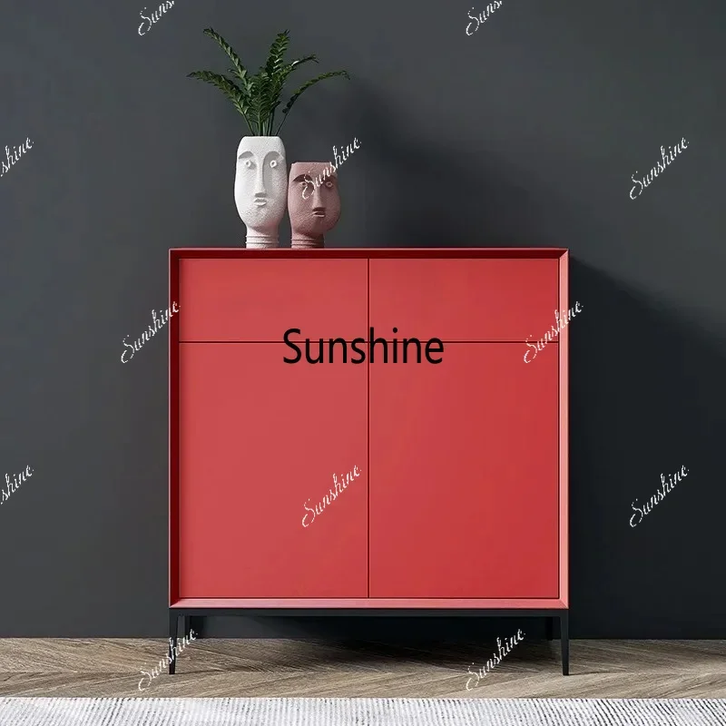 Italian minimalist shoe cabinet, painted home door porch, multi-functional multi-layer locker, simple Nordic cabinet  FT