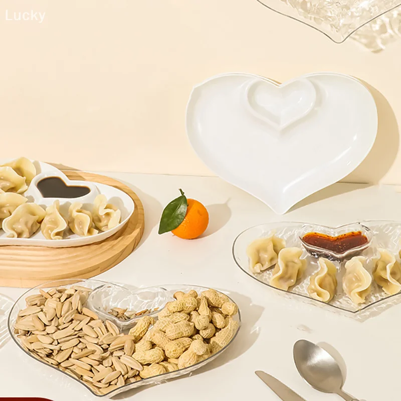 

1PC Dumpling Plate Divided Serving Platter Sushi Plates With Sauce Section Cheeses Serving Tray For Dumpling Appetizer Taco