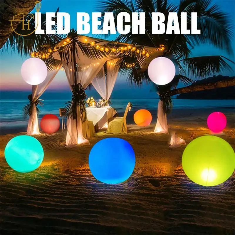 LED Balloon Large Inflatable Blow Up Beach Large Waterproof For Water Pool Party Outdoor Balloons Garden Luminous Toy LED Balls