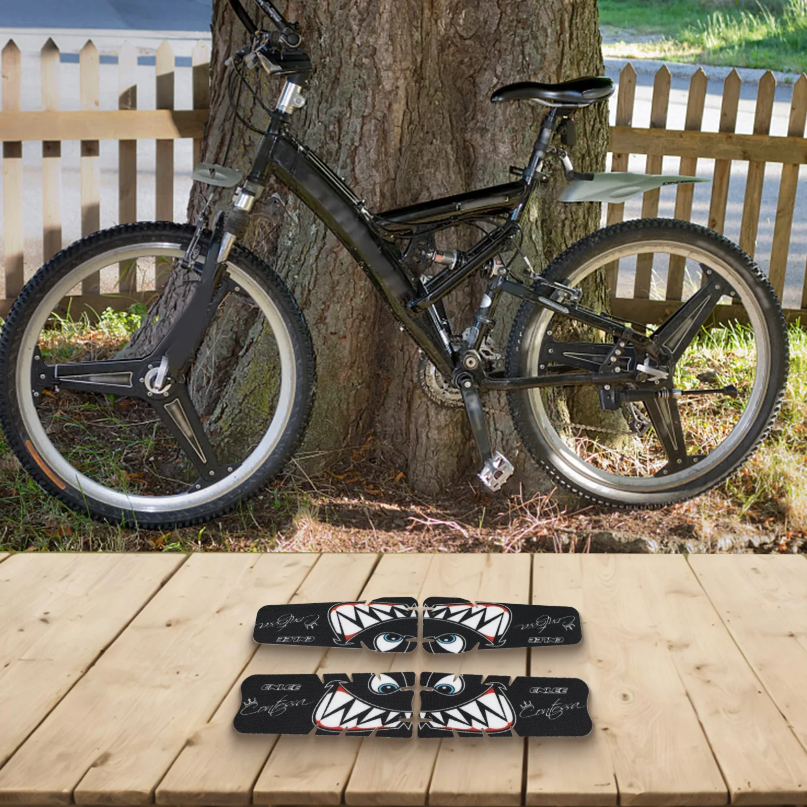 

Bicycle Handlebar Crank Sticker Anti-scratch And Anti-scratch Bicycle Handlebar Protective Film Sticker 1set Black
