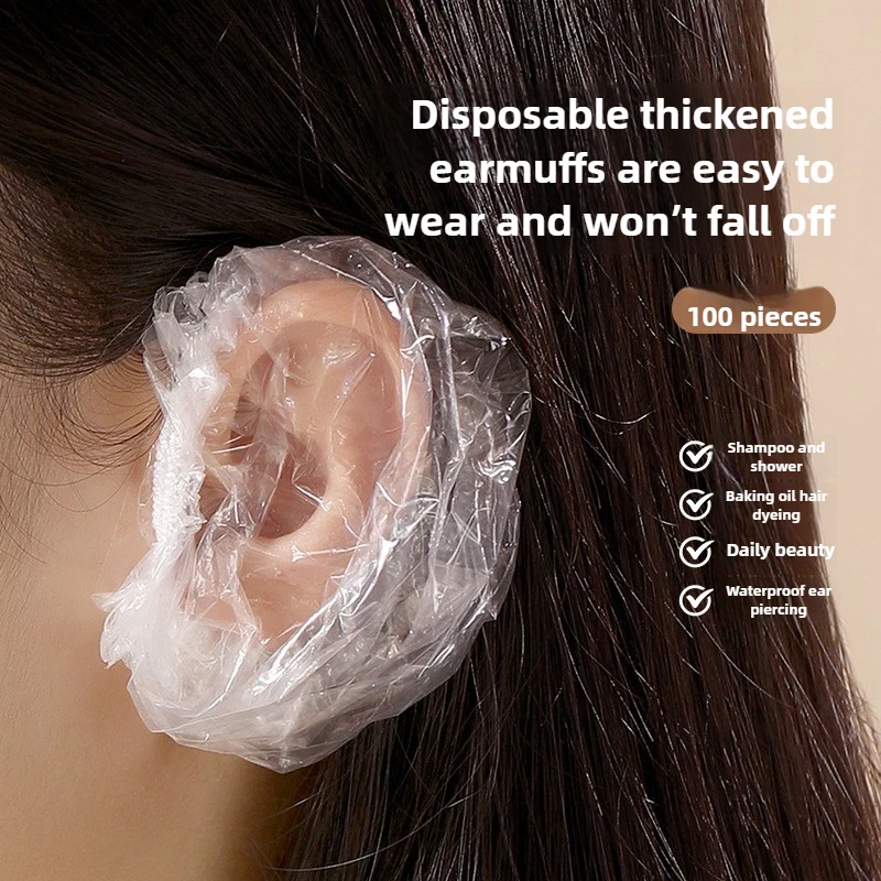 

FaSoLa Disposable Plastic Earmuffs, Shampoo, Bath, Waterproof and Anti-dirty Earmuffs, Comfortable and Elastic Bundle Earmuffs
