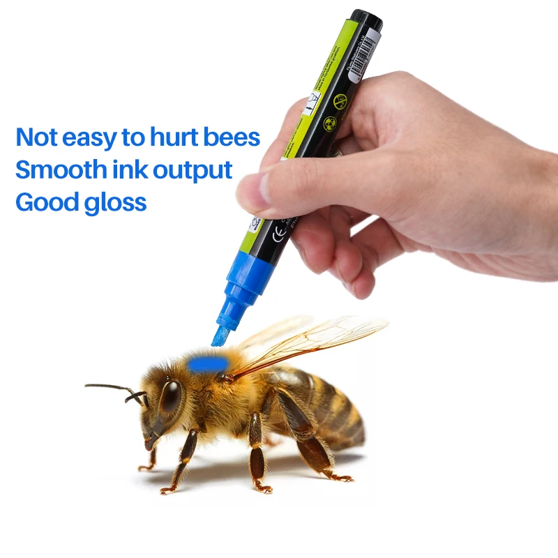 Queen Bee Marcador Pen, Equipamento de Identificação, Ferramentas de Apicultura, Não Desvanecerse, 8 Cores Opcionais 143mm, 1 Pc