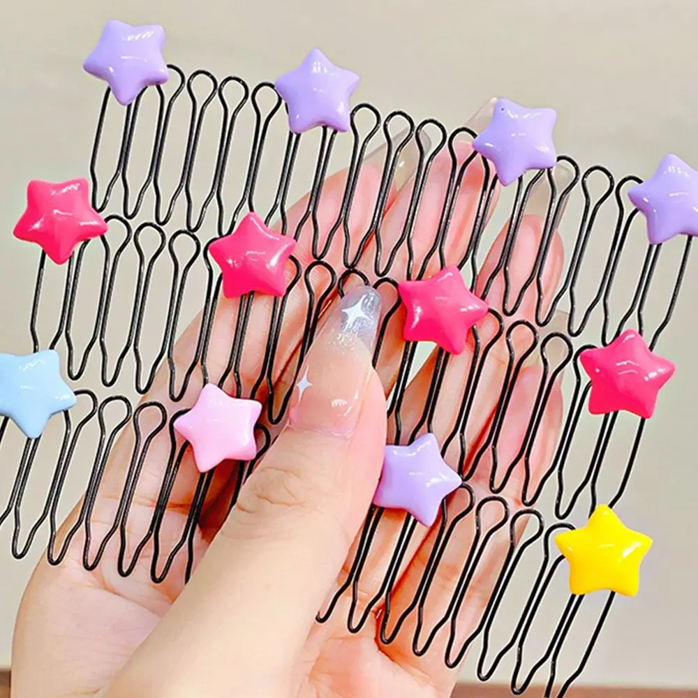 Invisible Broken Hairpin Women Bow Heart Hair Clip Kids Tiara Tools Curve Needle Bangs Fixed Insert Comb Styling Accessories