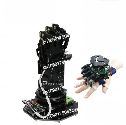 6 Degrees of Freedom Bionic Mechanical Palm, Mechanical Arm with Mechanical Wearing Gloves Somatosensory Control