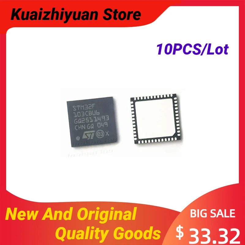 10PCS/Lot New And Original STM32F103CBU6 STM32F103CBU STM32F103CB STM32F103C STM IC UFQFPN48 QFN48 Chipset Quality Goods