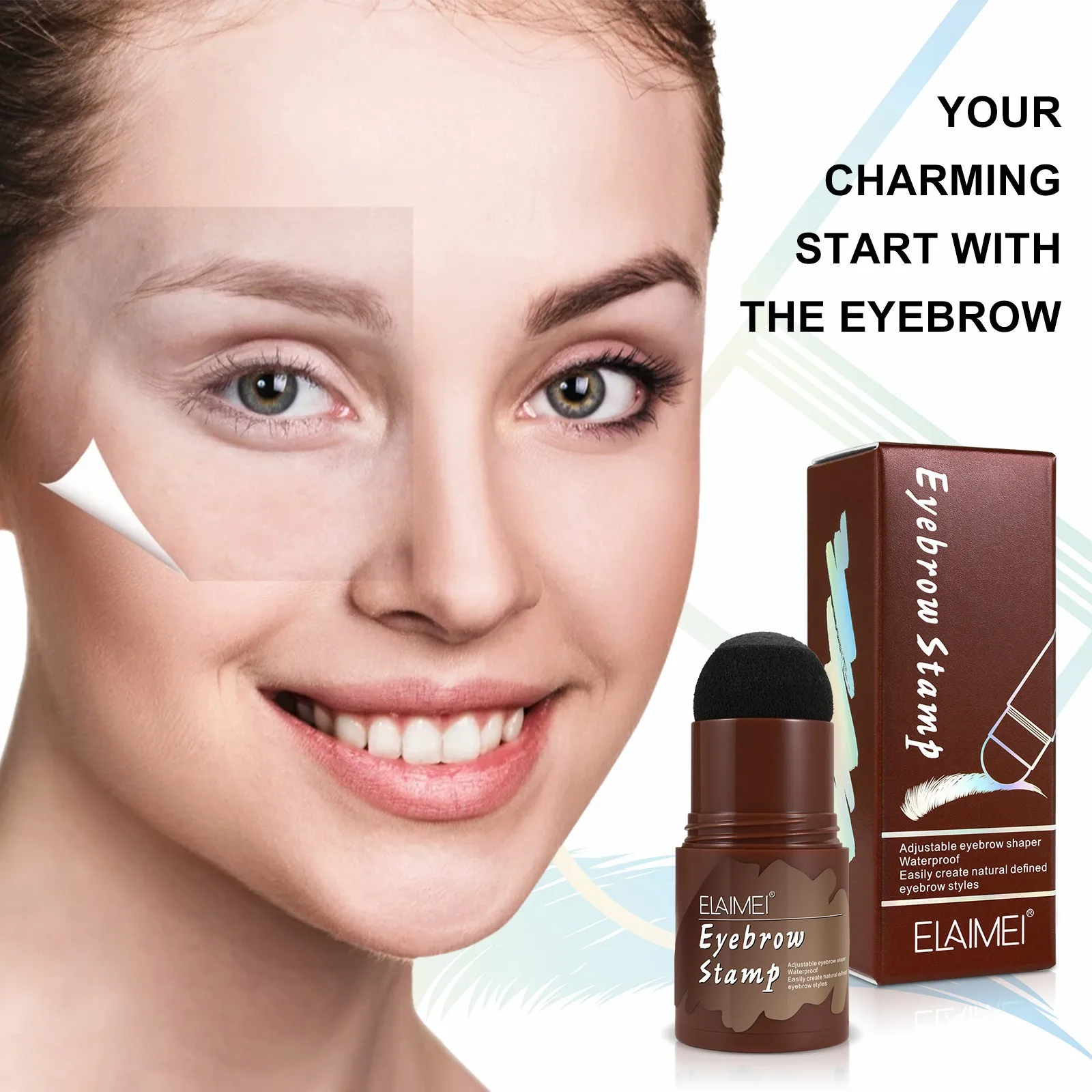 One Step Bartformung Füllstoff Bart Füllstoff Pulver Augenbrauen Pulver Stempel Set Wasserdicht Professionelle Männer Make-Up Perfekte Schablone