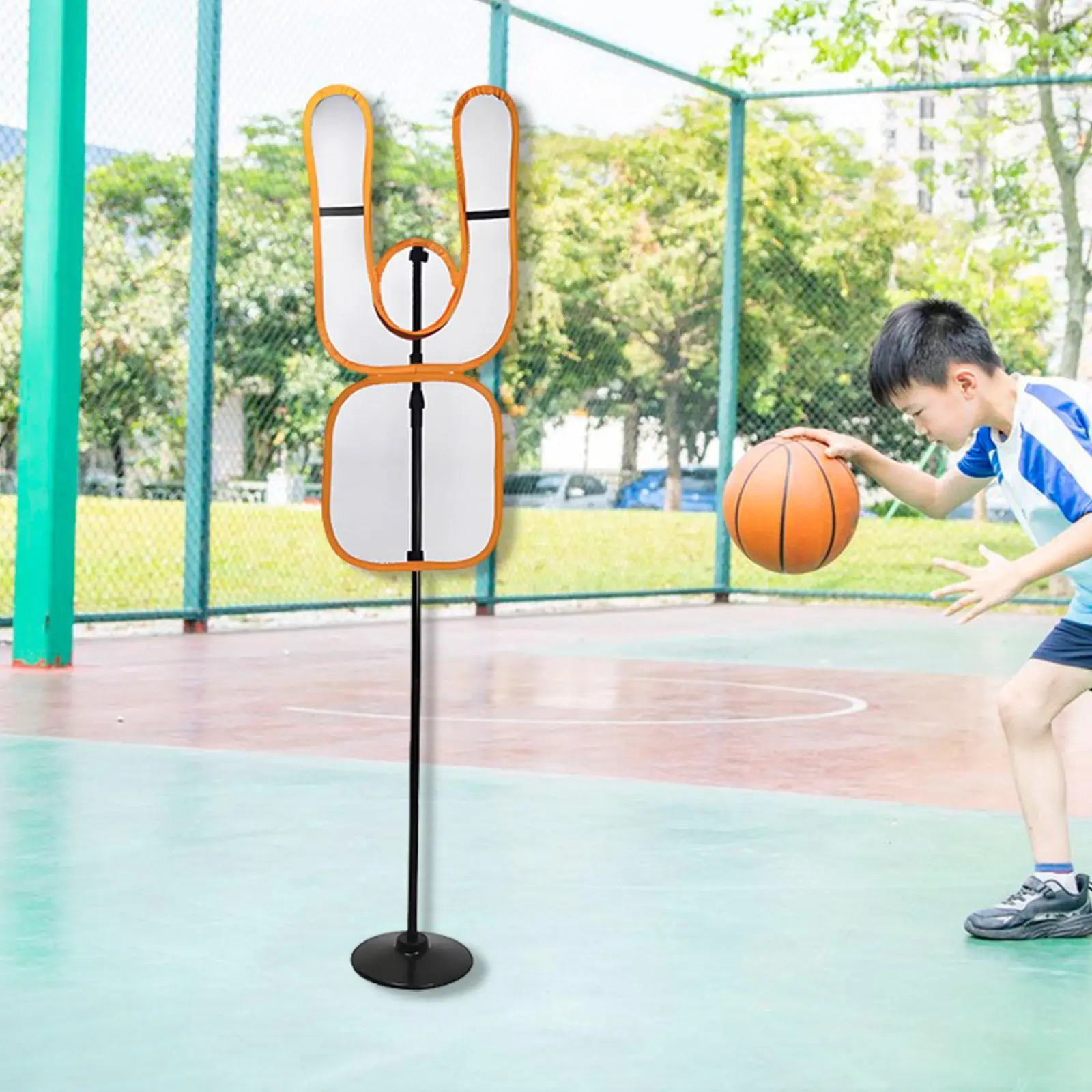 

Basketball Training Mannequin Portable Dummy Defender Durable Basketball Practice Equipment with Stable Base for Training