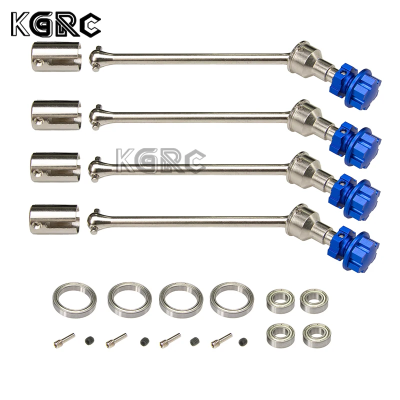 4 Uds eje de transmisión extendido de acero CVD con rueda estriada hexagonal 8996X para 1/10 Traxxas MAXX WideMaxx RC piezas de mejora de coche