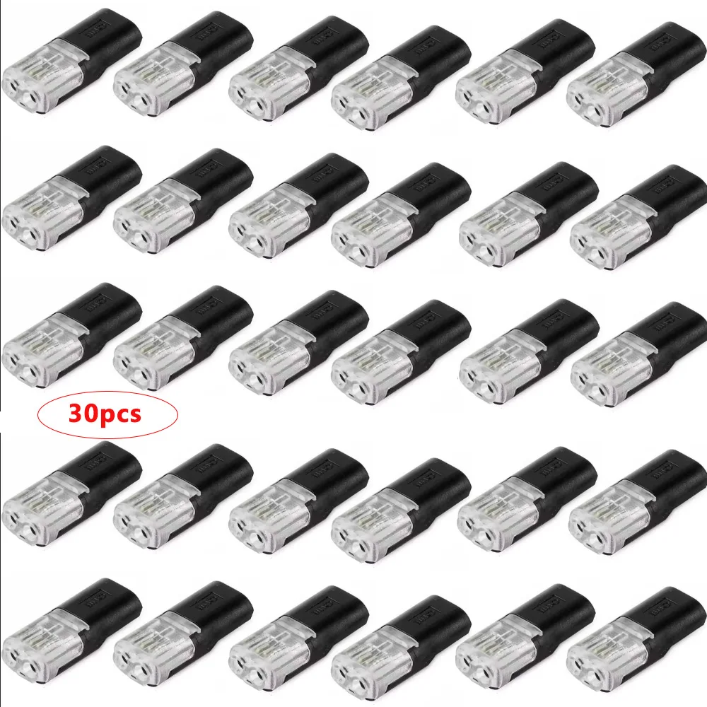 Double Wire Plug-in Connectors with Locking Buckle Car Wire 2 Way Terminal Block Waterproof Quick Connector Cable Clamps image 3