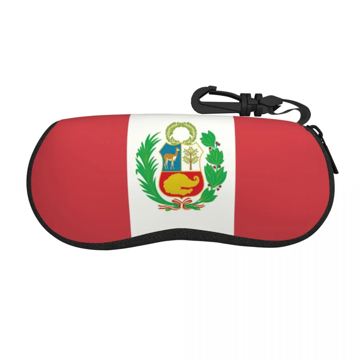 Bandera personalizada del Perú, estuche para gafas con diseño de bandera peruana, estuche para gafas de viaje Unisex, caja protectora para gafas de sol