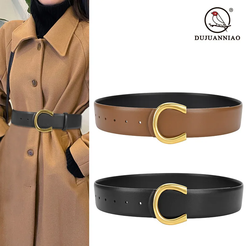 

Женский широкий пояс, натуральная кожа, простой дизайн, очень широкий винтажный поясной ремень.