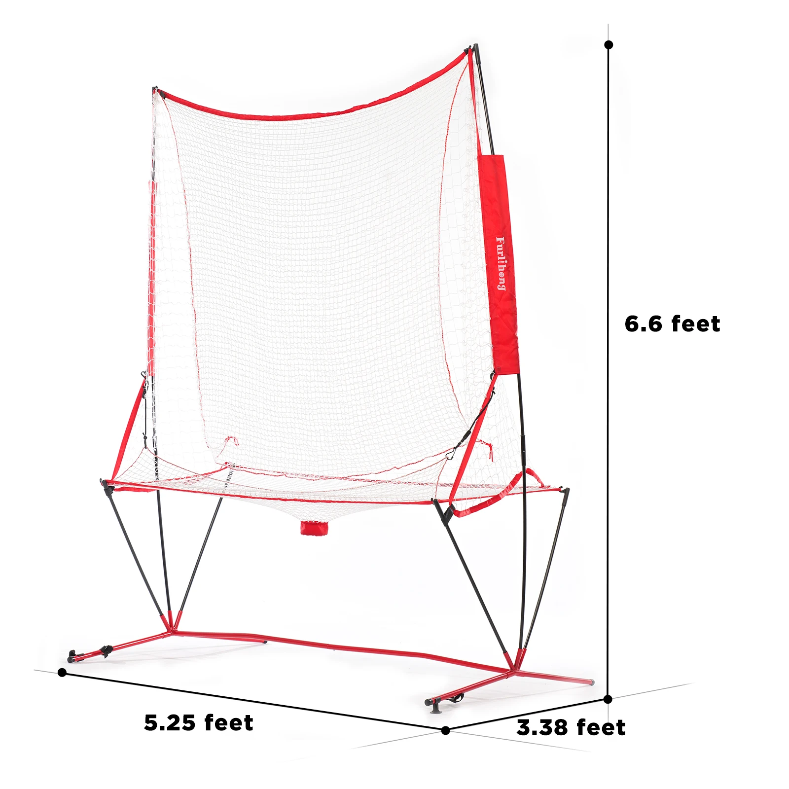 NT01 Baseball & Tennis Ball Recycling System Net, 6 x 7ft, Portable polyester Net and Fiberglass Frame