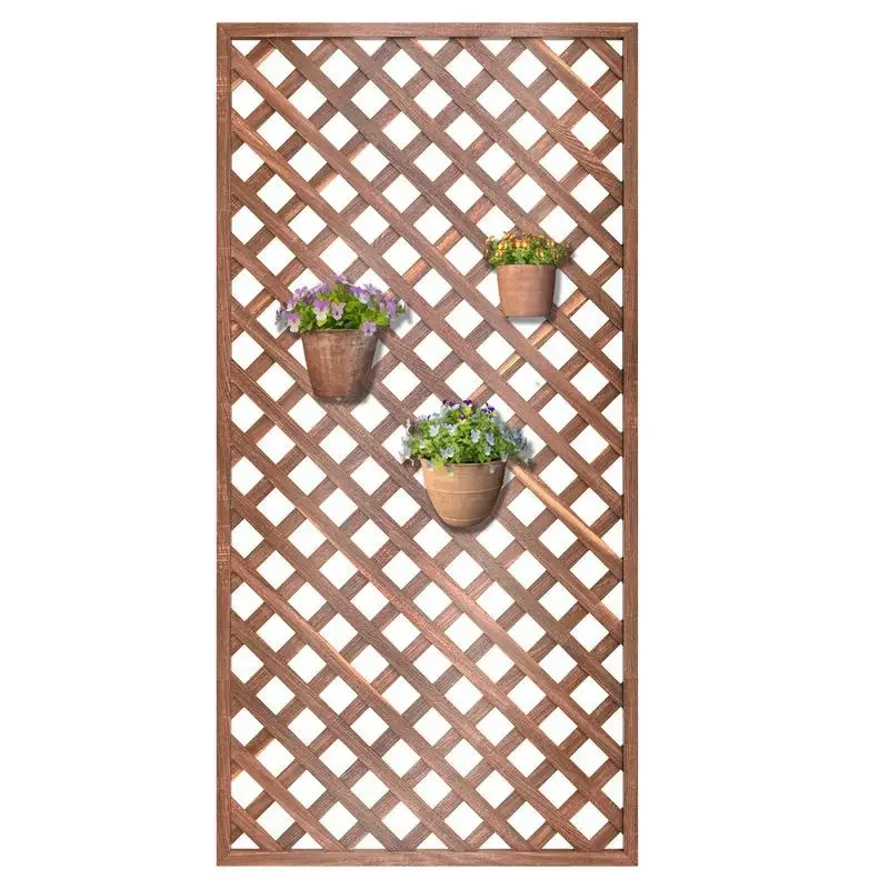 Thickened fence wooden grid balcony garden  outdoor courtyard fence partition anticorrosive wood fence outdoor