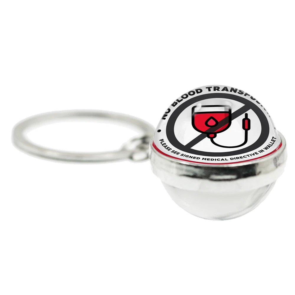 JW. Keep Calm and No Blood Key Chain Jehovah\'s Witnesses Charms 20mm Glass Cabochon Double-Sided Keychain Glass Jewelry Gift