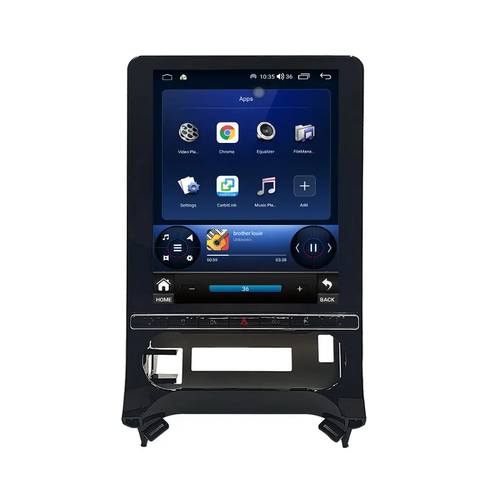 

Tesla Style Vertical Screen Android Car Radio DVD Player For Mercedes-Benz ML 2010-2015 With Co-pilot Ambient Light Panel