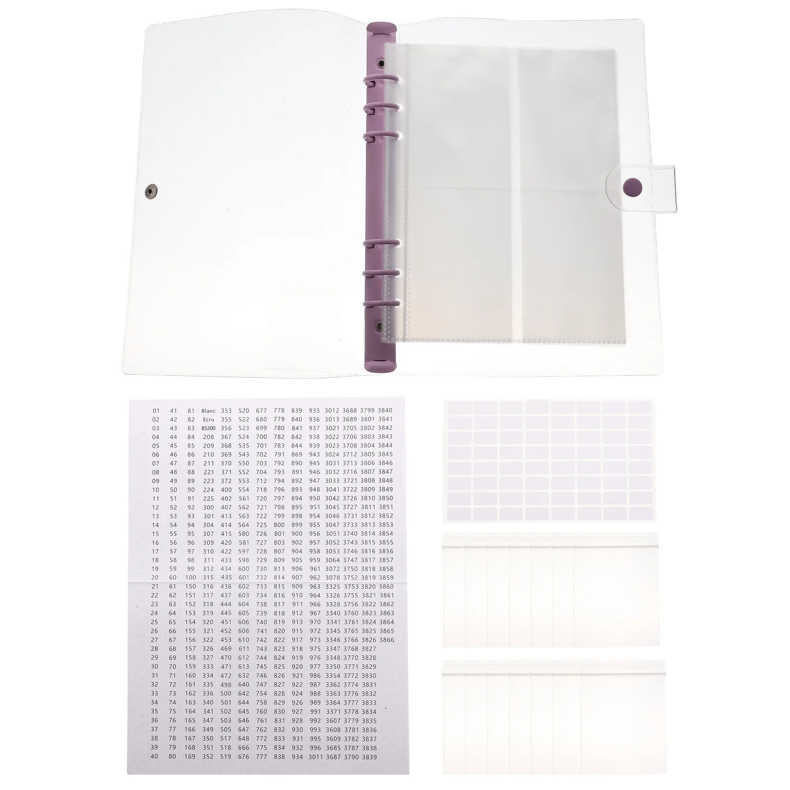 

1Set Diamond Storage Book Portable Transparent Bag Premium Paper Plastic Organizer for Rhinestone Beads DIY Handicraft Craft