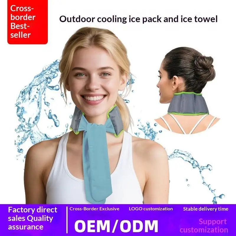 Pañuelo de hielo refrescante para el cuello de verano de 35*9cm, paño frío para la cabeza deportivo, pañuelo de hielo para mascotas, nuevo y reutilizable