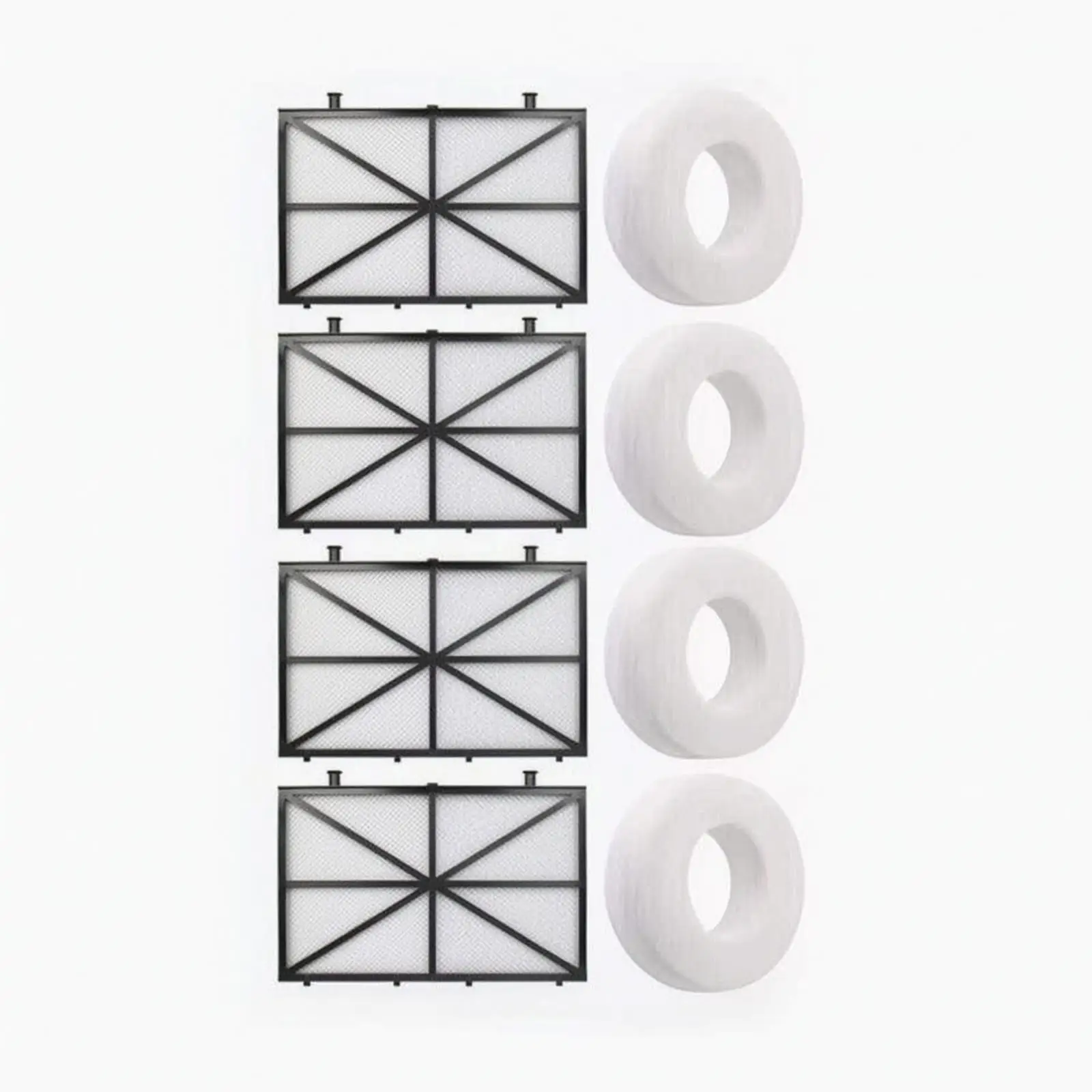 Pool Cleaner Robot Wheel Set with Rectangular Screens and Spacer Pieces for Efficient Filtration Maintenance