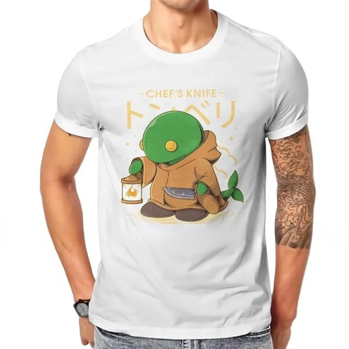 Final Fantasy Cid Vivi Black Mage Chocobo Gewaschenes Baumwoll-T-Shirt Unisex Spiel Rundhals Kurzarm Streetwear Casual Oberteil – Detail 4