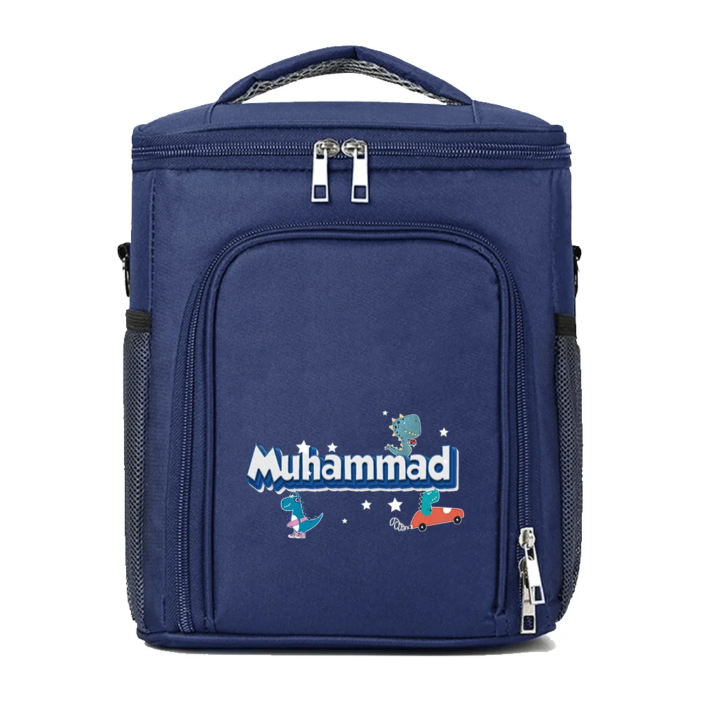 Personalized Customization Name Double-layer Lunch Bag Insulated Bento Bag Portable Large Capacity Double-layer Bento Bag