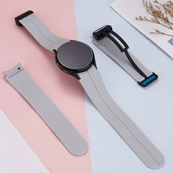 Silicone Strap for Samsung Galaxy Watch 7/6/5/4 Band 40mm 44mm Watch 5 Pro 45mm Magnetic Clasp Bracelet Galaxy Watch 4/6 Classic