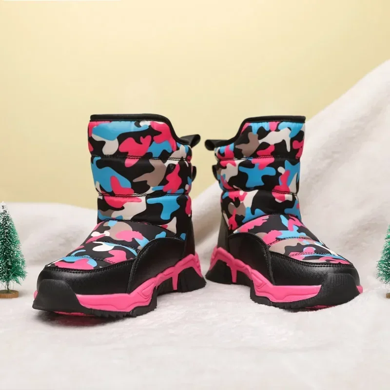 Snowboots voor kinderen Meisjes Winterschoenen met bont Kinderen Warme laarsjes Goede kwaliteit Antislip Waterdicht 5 kleuren Maat 31-40 #   228