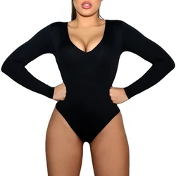 Thin Seamless Body Shaper Sexy Bodysuit Women's Tummy control Underwear Training Clothes Solid Color Shapewear