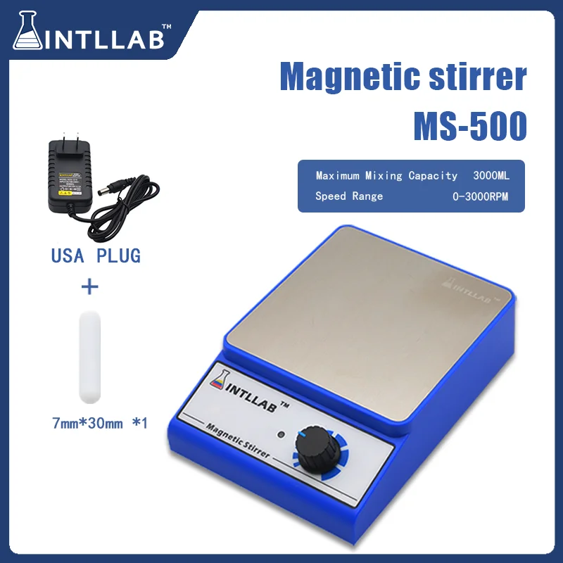 Magnetic Stirrer High-Power Magnetic Mixer with Stir Rod 3000 rpm Max Stirring Volume: 3000ml