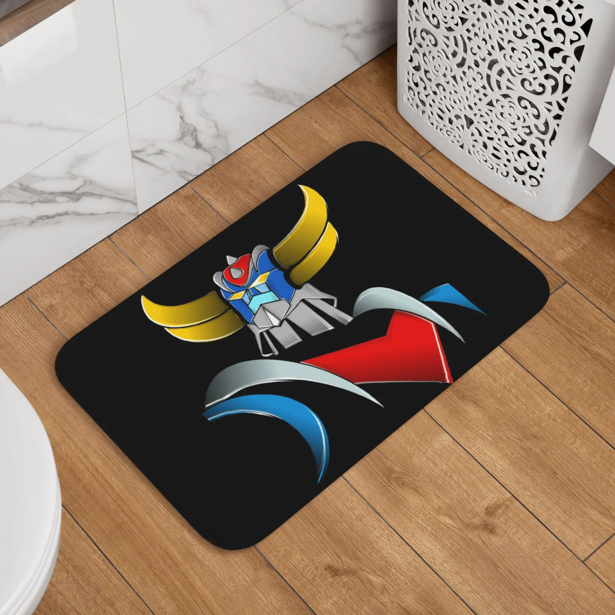 Custom Goldorak Grendizer Front Door Floor Entrance Mats Outdoor Anime UFO Robot Goldrake Bath Kitchen Doormat Toilet Carpet Rug