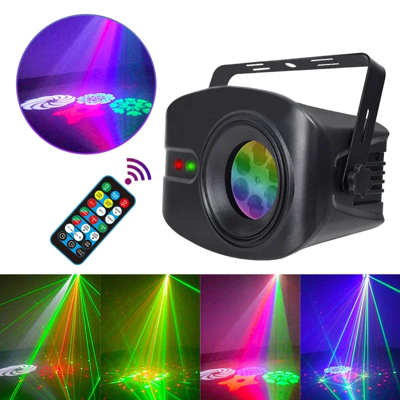 DJ Disco Light Projector LED Strobe Professional Stage Lighting Holiday lighting for Wedding Xmas Halloween Decorate Party Lamp