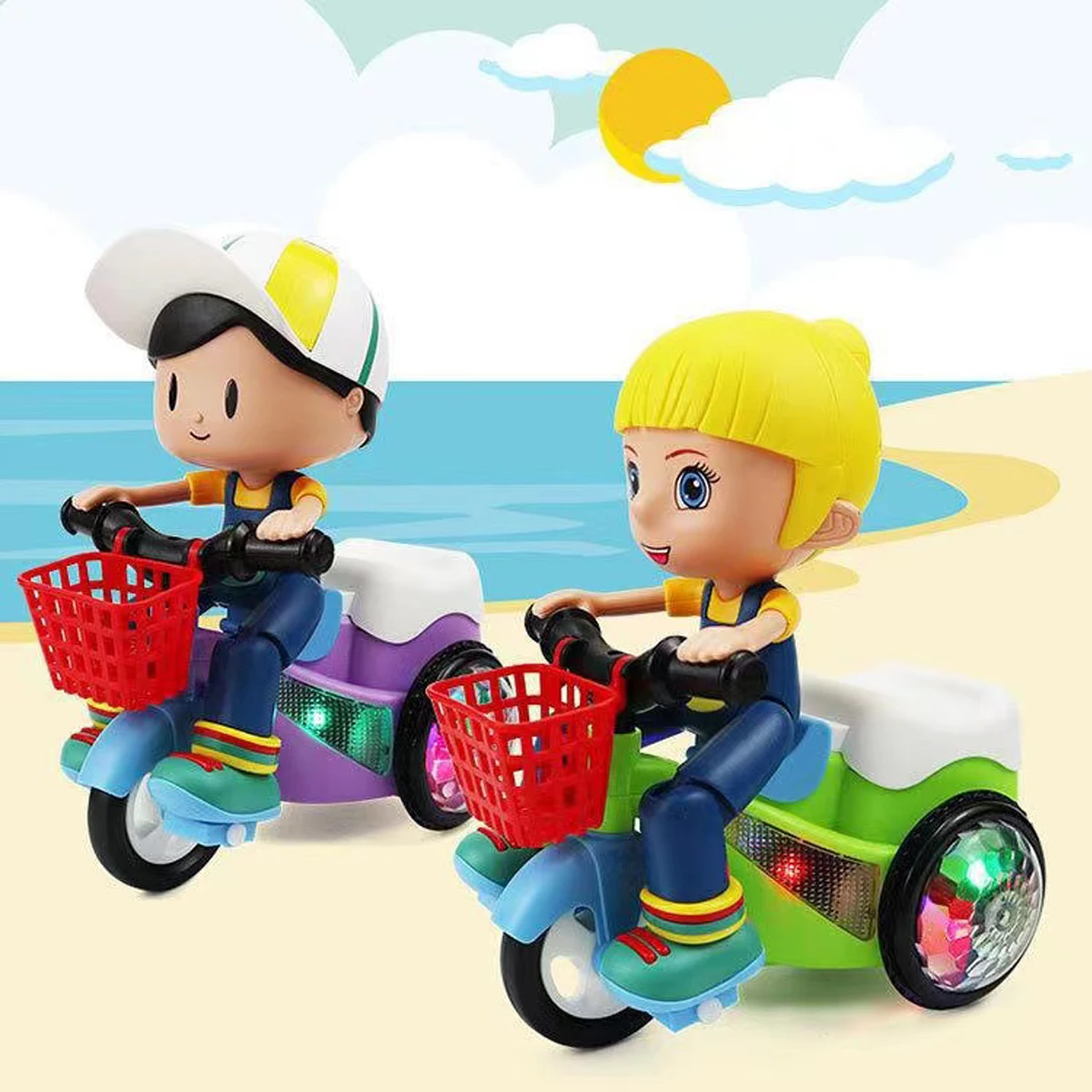 Jouets de danse rotatifs pour enfants, vélo électrique universel, tricycle cascadeur, lumières colorées, jouet musical, voiture, cadeaux masculins et féminins