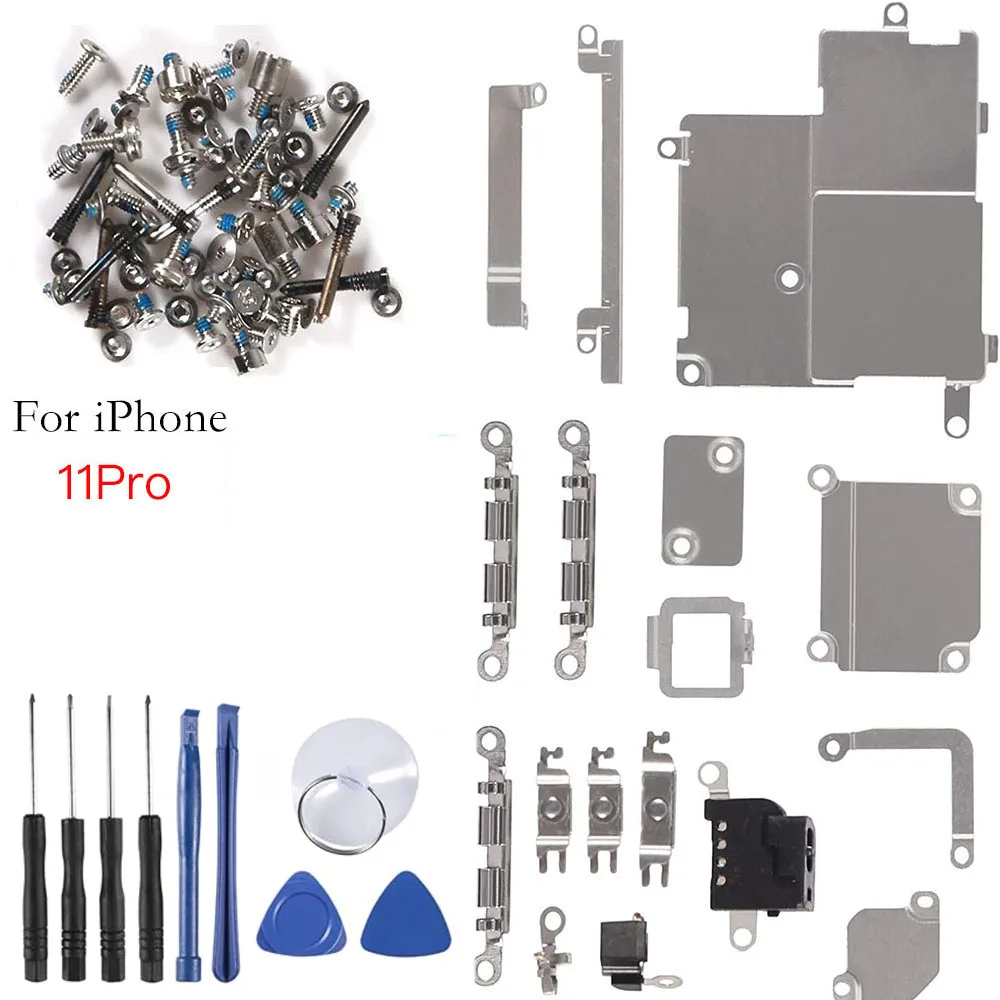 Internal Metal Plate Bracket Cover Parts For iPhone X XR XS 11 12 Pro Max Mini Replacement With Full Set Screw Repair Tool Kit