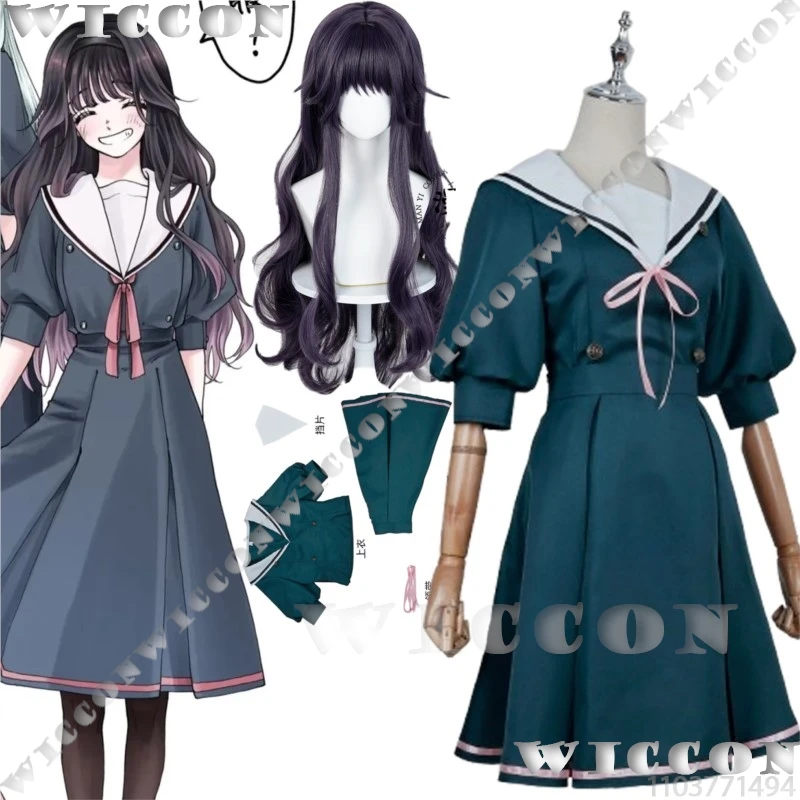 

Waguri Kaoruko аниме ароматный цветок цветы с грязностью косплей зеленое платье летняя школьная форма парик реквизит наряд для девочек Cos