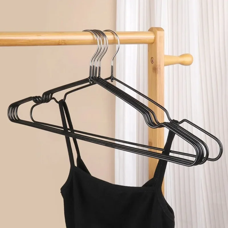 10pcs Non-Slip Coated Metal Suit Coat Hangers Clothes Hangers Metal Shirt Jacket Hanger with Round Notches for Dress