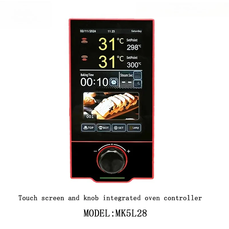 7 Inch Intelligent Touch Screen Oven Thermostat Customizable Shuttle Temperature Controller Plastic Material OEM/ODM Supported