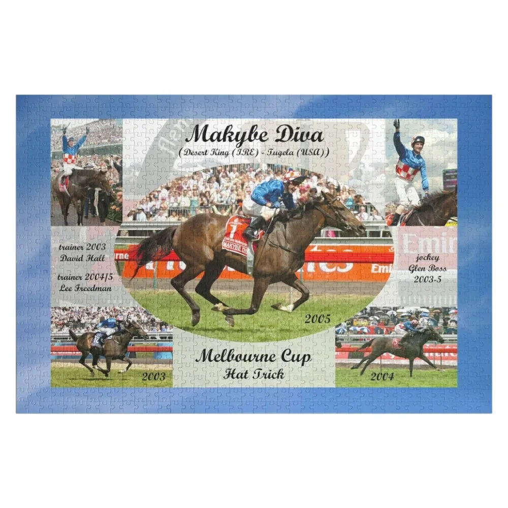 Makybe Diva Melbourne Cup Hat Trick Jigsaw Puzzle Customized Photo Custom Kids Toy Baby Toy Custom Wooden Gift Puzzle