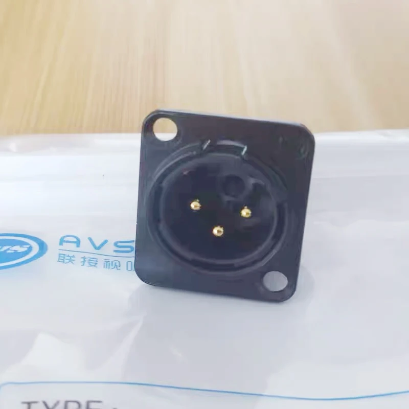 XLR 3 Pin Male Female Audio Microphone Jack Socket Connector D-Type Mount Amplifier Receptacle for Professional Audio Equipment