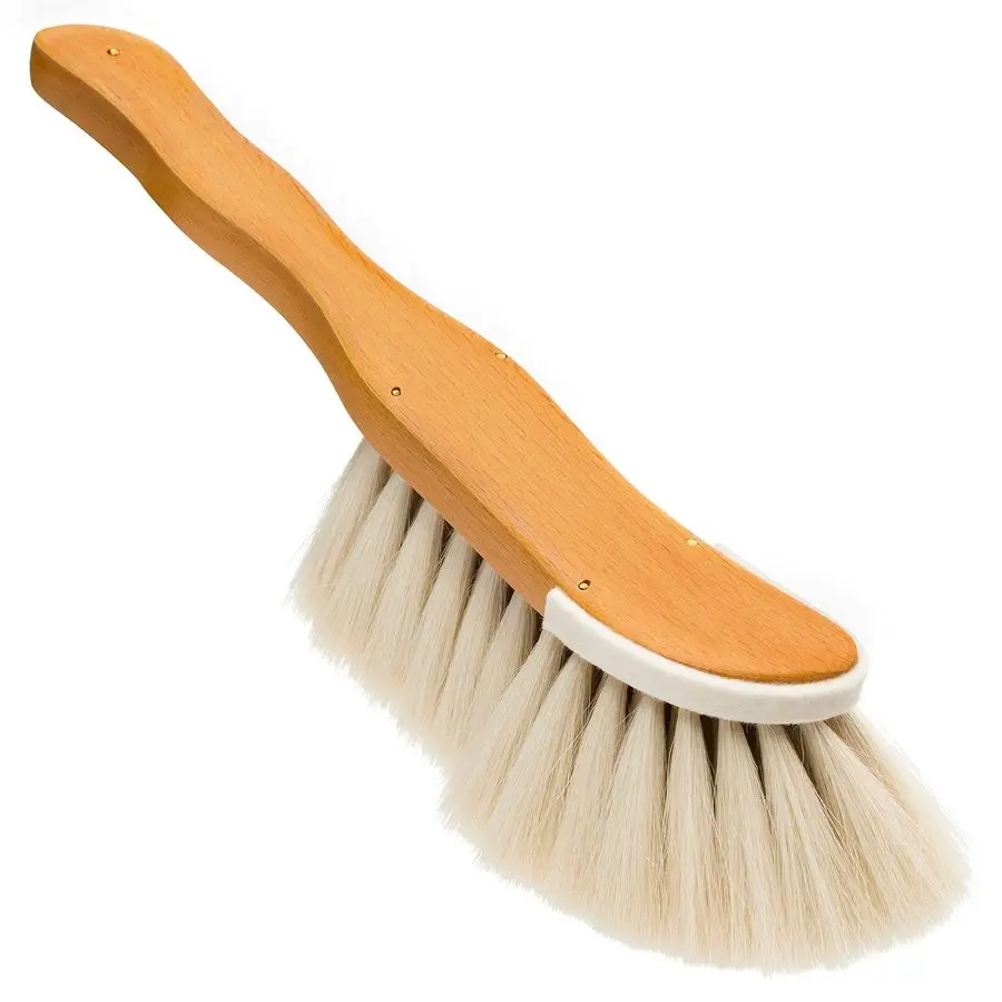 

SShaped Dust Brush with Goat Hair Bristles and Waxed Beechwood Handle, Made in Germany Dust Brush for Books Goat Hair Dusting Br