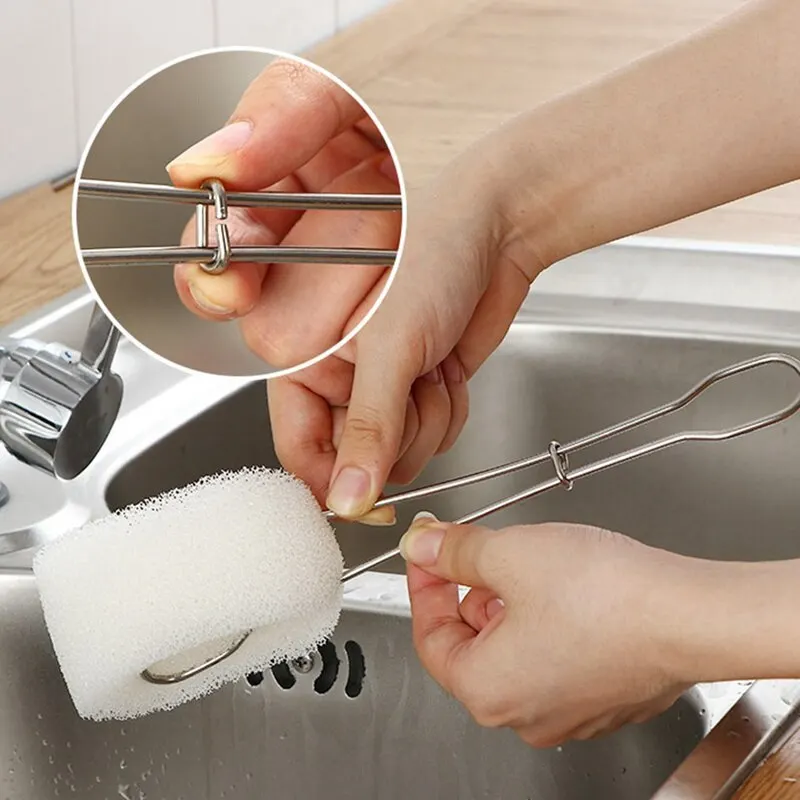 Long Handle Sponge Cup Brush Cup Scrubber Glass Cleaner Drink Wineglass Bottle Glass Cup Cleaning Brush Kitchen Cleaning Tools