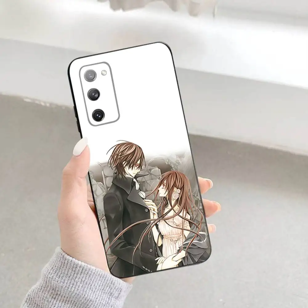 حافظة هاتف V-Vampire K-knight Anime لهاتف سامسونج S 25,24,23,22,30,21,10,9,Ultra,Plus,Lite,FE,4,5G حافظة سوداء ناعمة