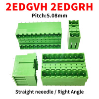 (10 pcs) KF 2EDGVH 2EDGRH 5.08mm Double Plug-in Terminal Block 15EDGRH / VH 5.08 Solder PCB Double Row Right Angle/Straight Pin