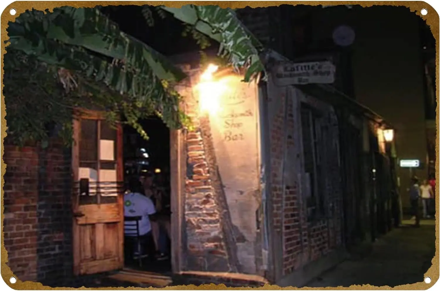 Jean LaFitte;s Blacksmith Shop,French Quarter in New Orleans Poster Vintage Metal Tin sign Logo Family Club Bar Cafe Bedroom Art