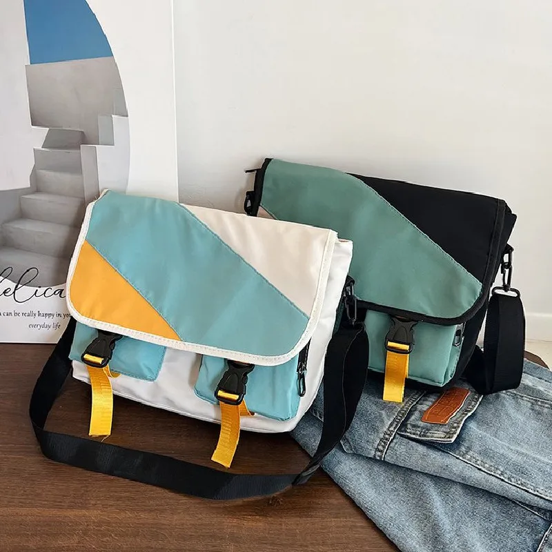 Wodoodporne nylonowe torby listonoszki dla kobiet torebki płócienne torba na ramię Crossbody o dużej pojemności codzienne torby szkolne dla studentów