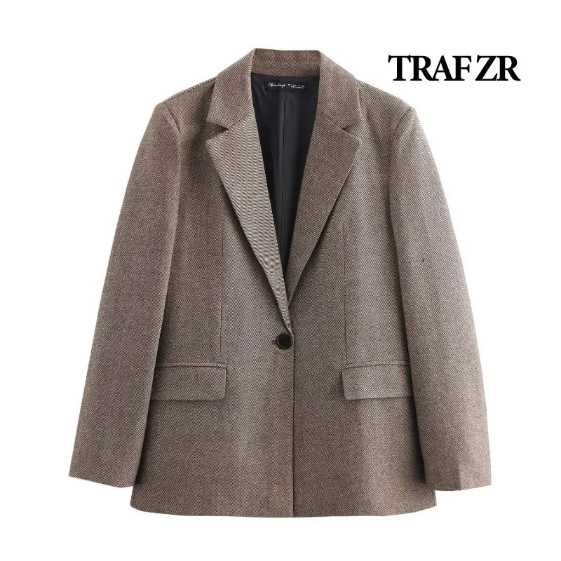 TRAF ZR Tailored Coat Elegant and Pretty Women's Coats Novelties in Outerwear Women's Autumn Coat Blazers Female Urban Coats