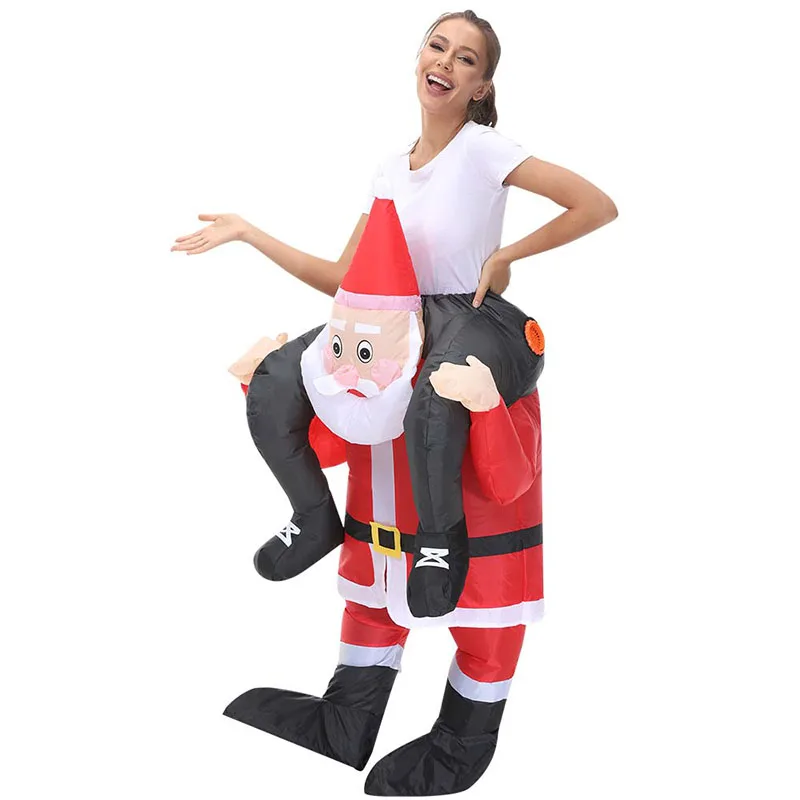 Déguisement Gonflable Père Noël Rigolo Adulte – photo 2