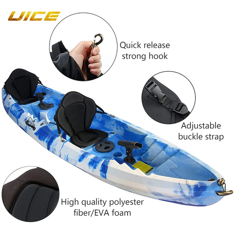 Kayak Soft Seat Cushion Pad Canoe Fishing Boat Comfortable EVA Cushion Seat Padded Black for Inflatable Boat Yatch